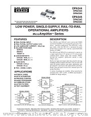 OPA344 datasheet pdf Burr Brown