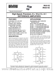 INA2143 datasheet pdf Burr Brown