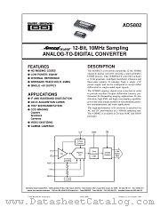 ADS802 datasheet pdf Burr Brown