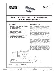 DAC712 datasheet pdf Burr Brown