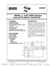 ADS820 datasheet pdf Burr Brown