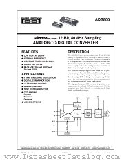 ADS800 datasheet pdf Burr Brown