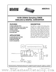 ADS7815 datasheet pdf Burr Brown