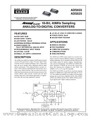 ADS825 datasheet pdf Burr Brown