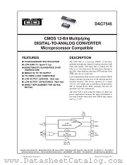 DAC7545 datasheet pdf Burr Brown