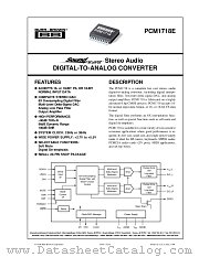 PCM1718E datasheet pdf Burr Brown