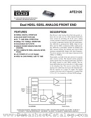 AFE2126 datasheet pdf Burr Brown