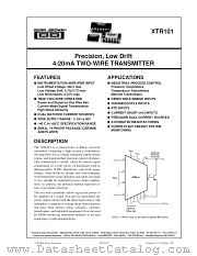 XTR101 datasheet pdf Burr Brown