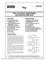 INA2132 datasheet pdf Burr Brown