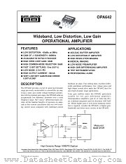 OPA642 datasheet pdf Burr Brown