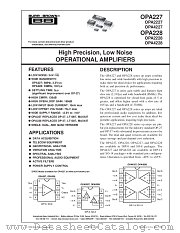 OPA227 datasheet pdf Burr Brown