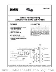 ISO808 datasheet pdf Burr Brown