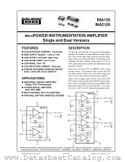 INA126, INA2126 datasheet pdf Burr Brown