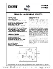 DRV134, DRV135 datasheet pdf Burr Brown