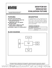 DEM-PCM1801, DEM-DAI1801 datasheet pdf Burr Brown