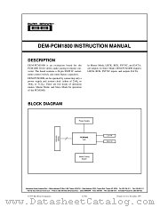 DEM-PCM1800 datasheet pdf Burr Brown