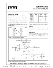 DEM-OPA68XU datasheet pdf Burr Brown