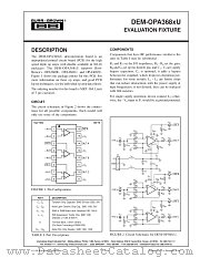 DEM-OPA368XU datasheet pdf Burr Brown