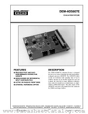 DEM-ADS807E datasheet pdf Burr Brown