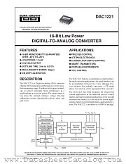 DAC1221 datasheet pdf Burr Brown