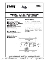 ADS901 datasheet pdf Burr Brown