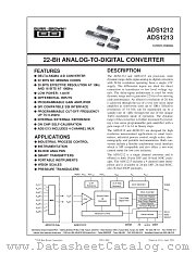 ADS1212, ADS1213 datasheet pdf Burr Brown