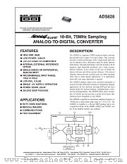 ADS828 datasheet pdf Burr Brown