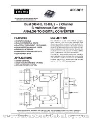 ADS7862 datasheet pdf Burr Brown