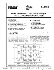 DAC7615 datasheet pdf Burr Brown