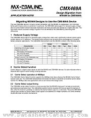 MX469, CMX469A datasheet pdf CONSUMER MICROCIRCUITS LIMITED