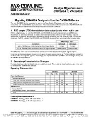 CMX602B datasheet pdf CONSUMER MICROCIRCUITS LIMITED