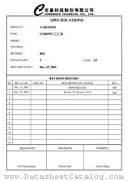 GNR05D221K datasheet pdf Ceramate