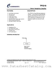 TP5218 datasheet pdf Ceramate