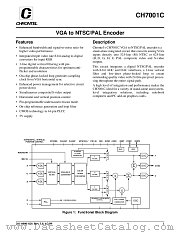 CH7001C datasheet pdf Chrontel