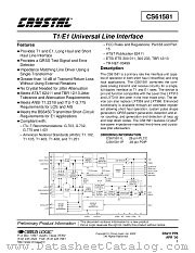 CS61581 datasheet pdf Cirrus Logic