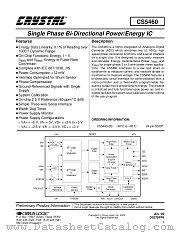 CS5460 datasheet pdf Cirrus Logic