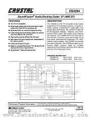 CS4294 datasheet pdf Cirrus Logic