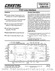 CS61574A/75 datasheet pdf Cirrus Logic