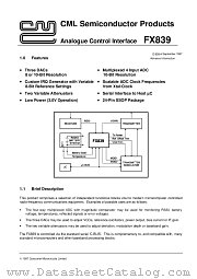 FX839 datasheet pdf CML