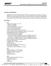 EM78811 datasheet pdf ELAN Microelectronics