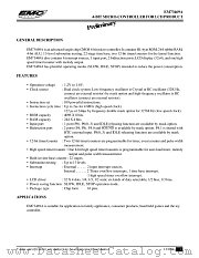 EM73469A datasheet pdf ELAN Microelectronics