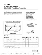 PTF10138 datasheet pdf Ericsson Microelectronics