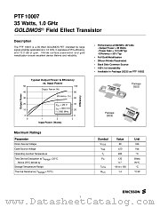 PTF10007 datasheet pdf Ericsson Microelectronics