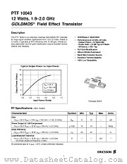 PTF10043 datasheet pdf Ericsson Microelectronics