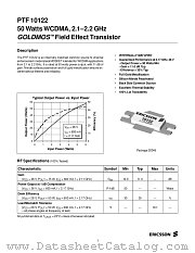 PTF10122 datasheet pdf Ericsson Microelectronics