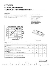 PTF10036 datasheet pdf Ericsson Microelectronics