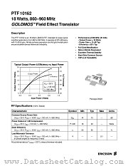 PTF10162 datasheet pdf Ericsson Microelectronics