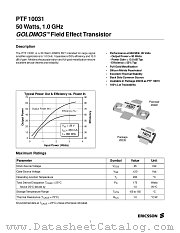 PTF10031 datasheet pdf Ericsson Microelectronics