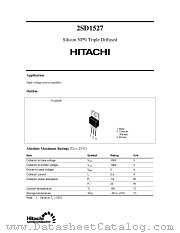 2SD1527 datasheet pdf Hitachi Semiconductor