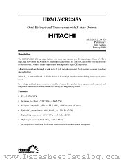 HD74LVCR2245A datasheet pdf Hitachi Semiconductor